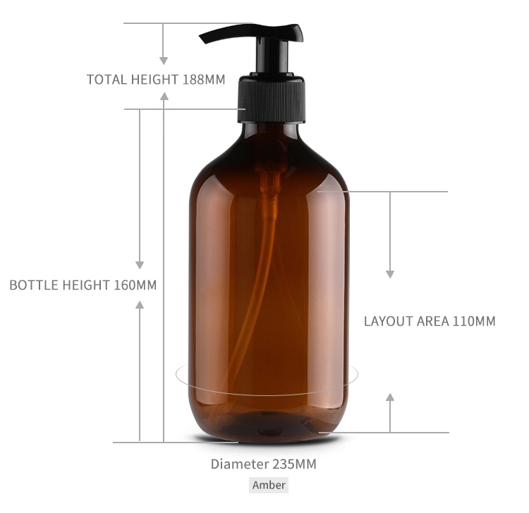 Durable 500ML PET Plastic Bottle for Hand Sanitizer Packaging 4 500ml empty shampoo PET plastic bottle