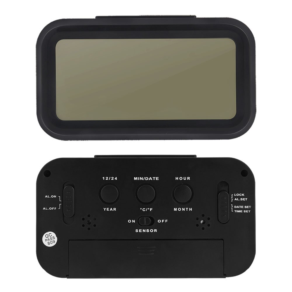 Smart LED Digital Alarm Clock with 24 or 12 Hour Display 7 Back of LEDTable Digital Alarm Clock