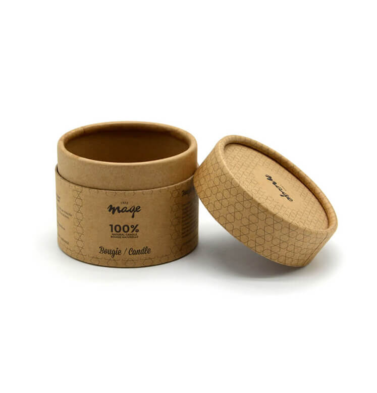 Brown Kraft Round Cardboard Belt Buckle Gift Packaging Boxes