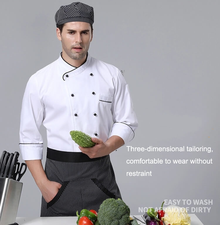 Chef uniforms three-dimensional tailoring