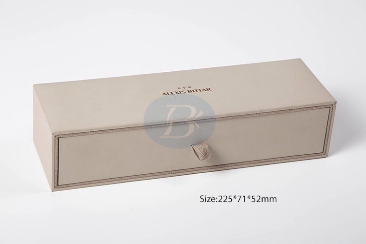 Elegant Jewelry Drawer Boxes with Flock Cloth Gift Bags 2 Drawer Jewelry Box