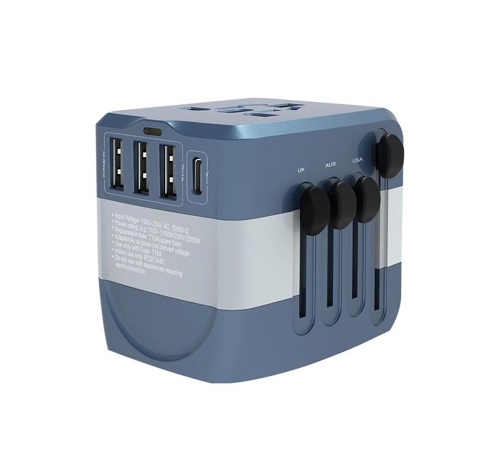 Travel Companion Universal Plug Adapter with 4-Port USB Charging 13 Global travel adapter mini travel phone socket 4 USB-giftdonna