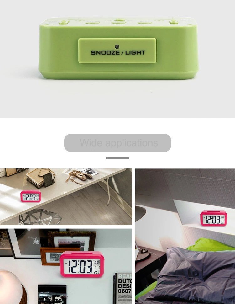 Smart LED Digital Alarm Clock with 24 or 12 Hour Display 9 LED Digital Alarm Clock Wide applications