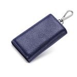 Elegant Leather Key Case: Organize with Style, 6 Hooks Included