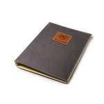 Leather menu clip wine clip leather service guide hotel room leather goods