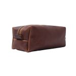 Personalized Full Grain Leather Toiletry Bag