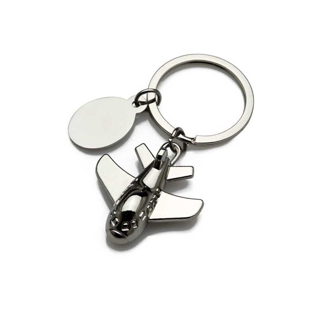 Metal Airplane Keychain Metal Key Ring