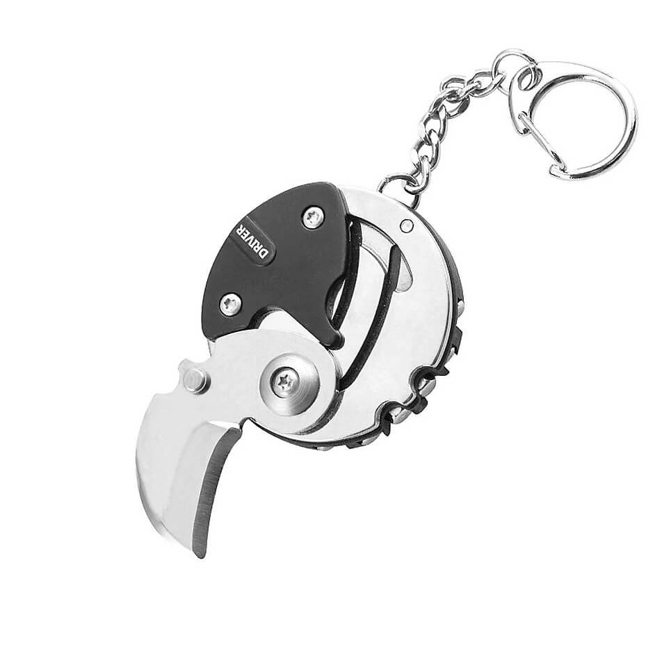 Mini Coin Round Folding Knife Screwdriver Set