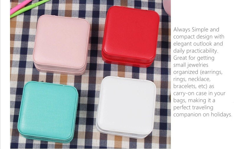 PU Leather l Storage Box Travel Size Jewelry Case-giftdonna