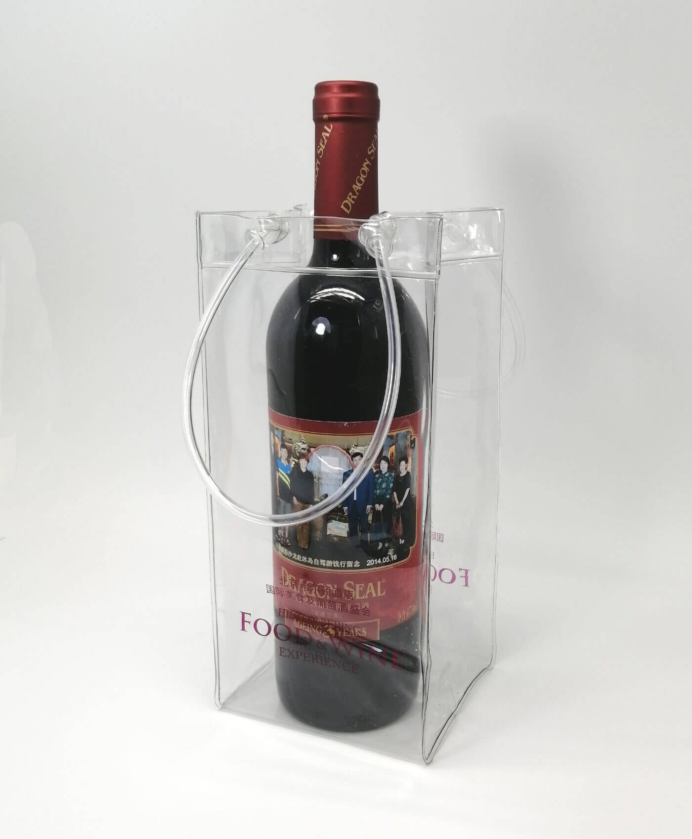 Premium Ice Bag for Wine – Transparent PVC Ice Bags for Wine and Champagne 2 Plastic Ice Bags For Wine
