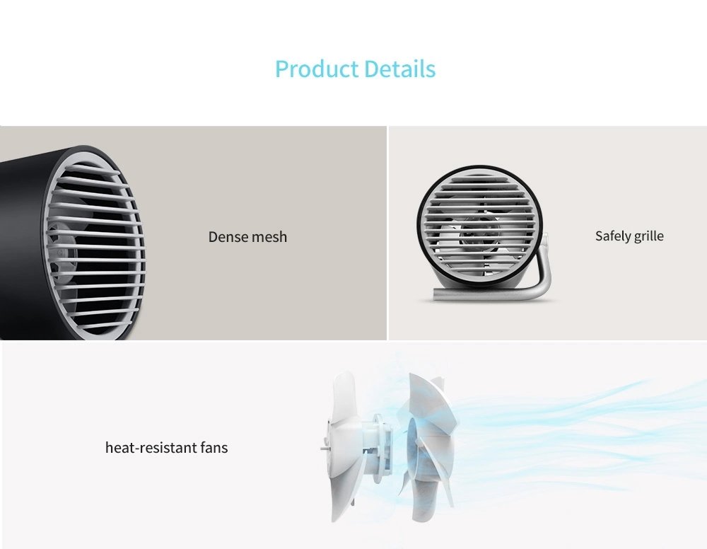Portable product details on small electric fan