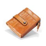 RFID Wallets: Men's Genuine Leather Dual-Zipper Organizer