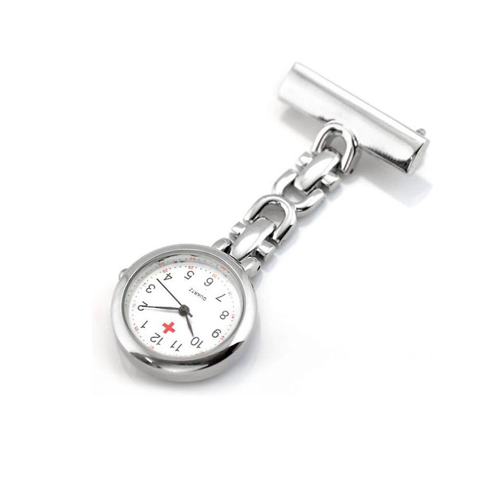 Silver nurse watch