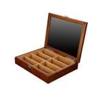 Exquisite Wooden Jewelry Box: 8-Grid Storage Solution