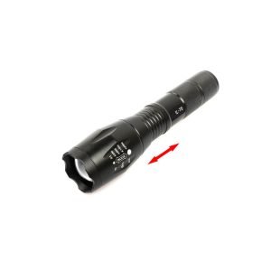 Telescopic zoom mini glare rechargeable aluminum flashlight (1)