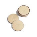 Waterproof Round Genuine Real Leather Drink Coasters Set