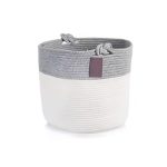 laundry basket Cotton Rope Basket with Handle for Baby Toy storage bucket
