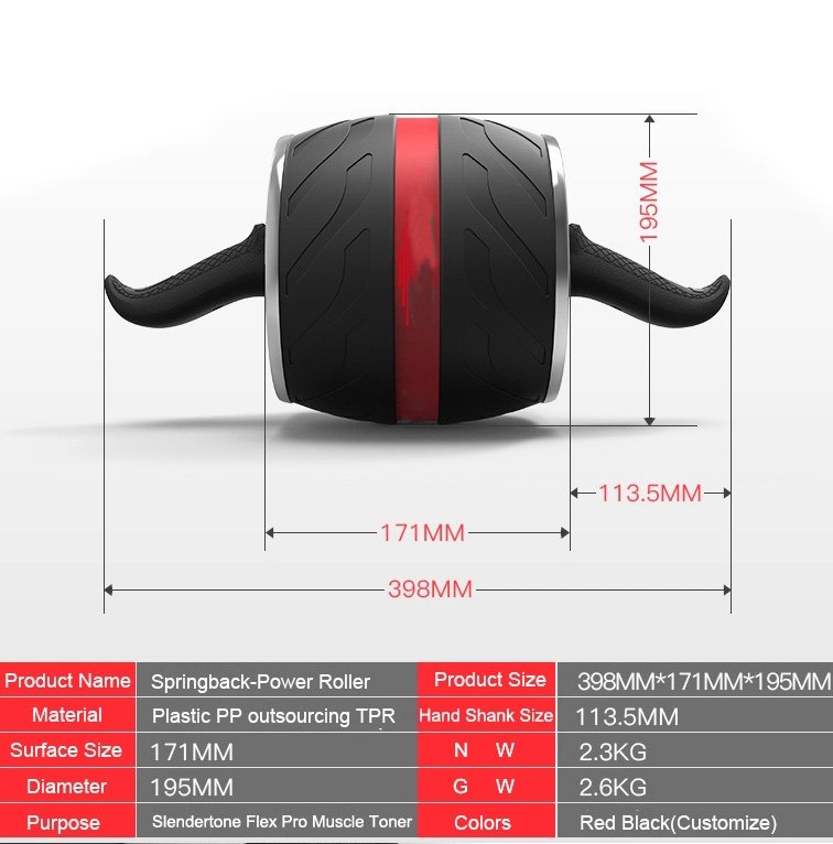 4 - Wheel AB Roller Wheel Your Home GYM Abdominal Trainer for Perfect Fitness 6 the ab wheel size