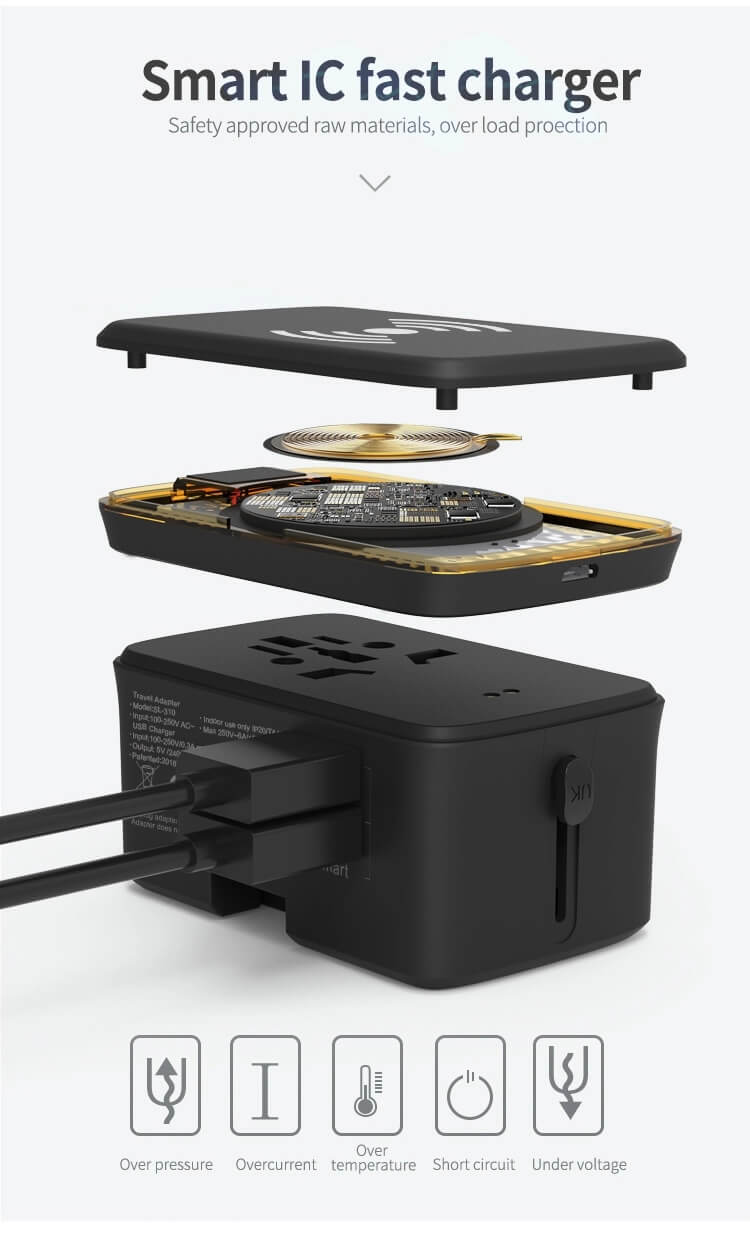 upgraded wireless charging multi-function conversion socket conversion plug