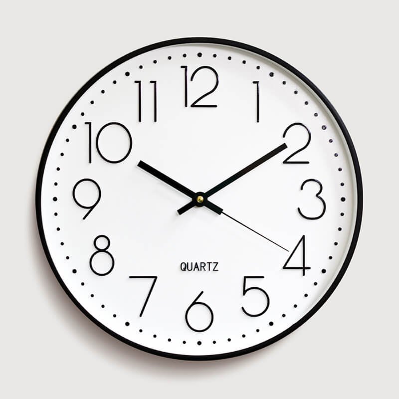 12-Inch Round Silent Wall Clocks Battery Operated Decorative Timeless Elegance 2 wall clocks battery operated decorative