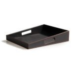 Hotel-Style Faux Leather Tea Tray for Stylish Serving