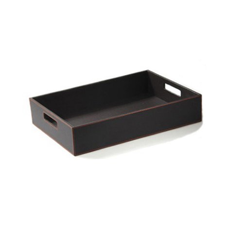Hotel-Style Faux Leather Tea Tray for Stylish Serving and Decor 2 Hotel rectangular imitation leather tray