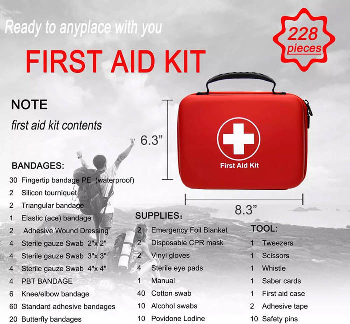 Unique Promotional Item Ideas First Aid Kit 228 Piece