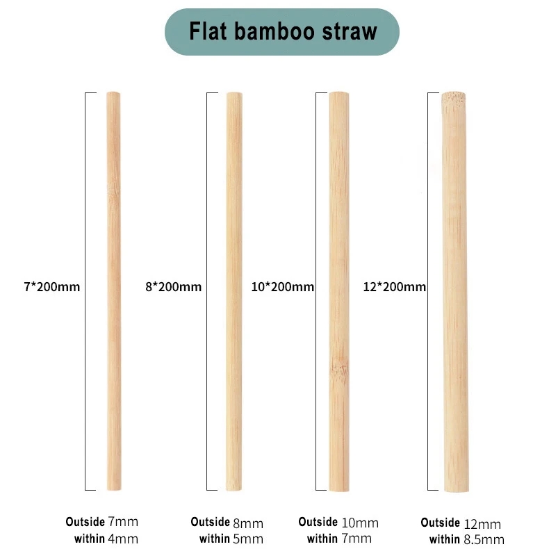 bamboo straws size