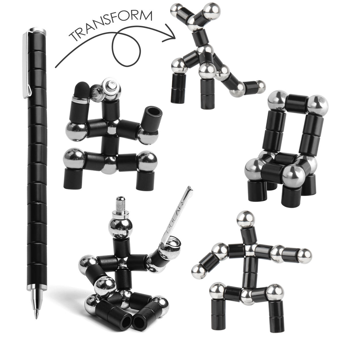 Exquisite Fidget Pen Multifunctional Decompression Magnet Ballpoint Pen 2 Funny Novelty Gifts - Multifunctional Variable Shape Fidget Gel Pen