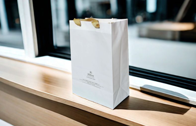 Translucent plastic gift bags