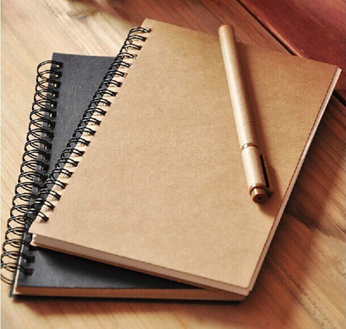 Conference giveaways environmentally friendly recycled paper custom notebooks with pen