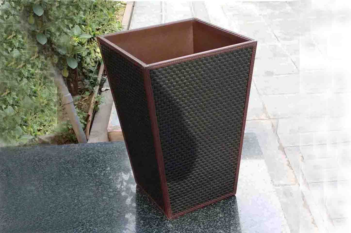 Leather Trash Bin Elevate Your Hotel Room’s Elegance