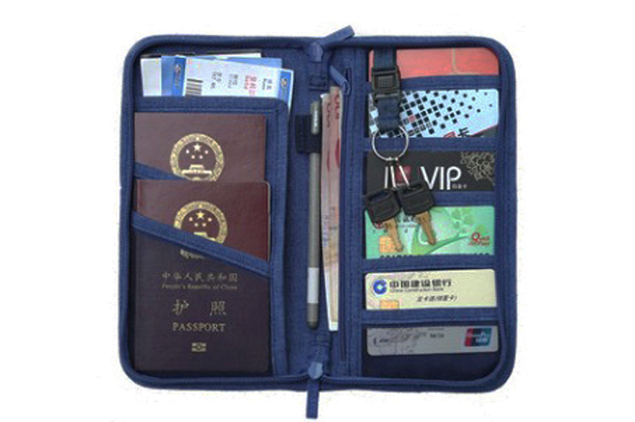 Corporate give aways multi function travel passport package card package ticket wallet change storage bag