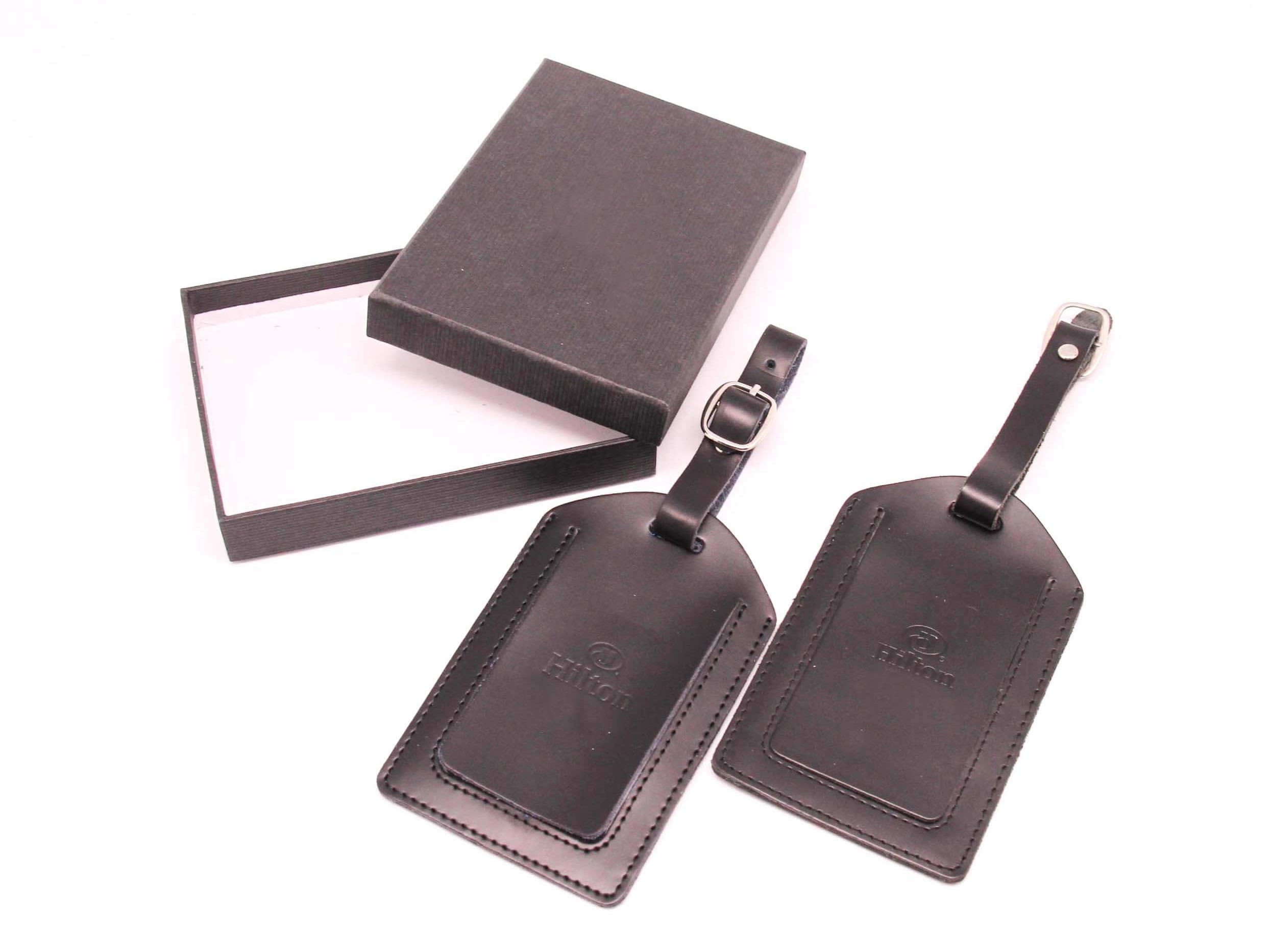 Leather luggage tag business gift