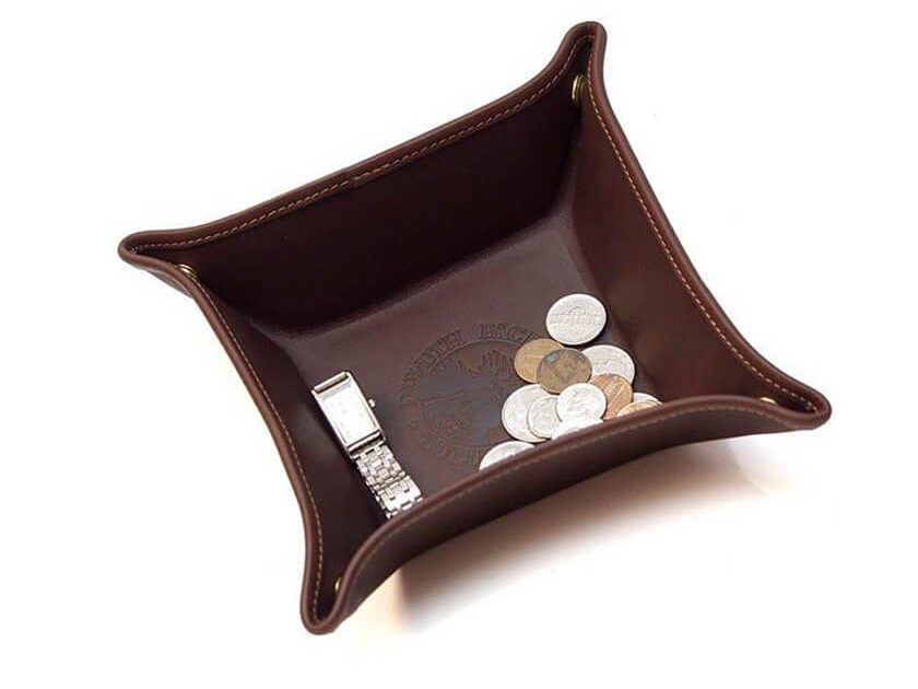 Leather sundries tray-leather gifts