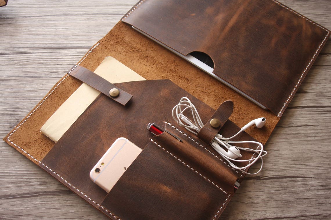 Client Gifts Leather iPad Portfolio Case Organize