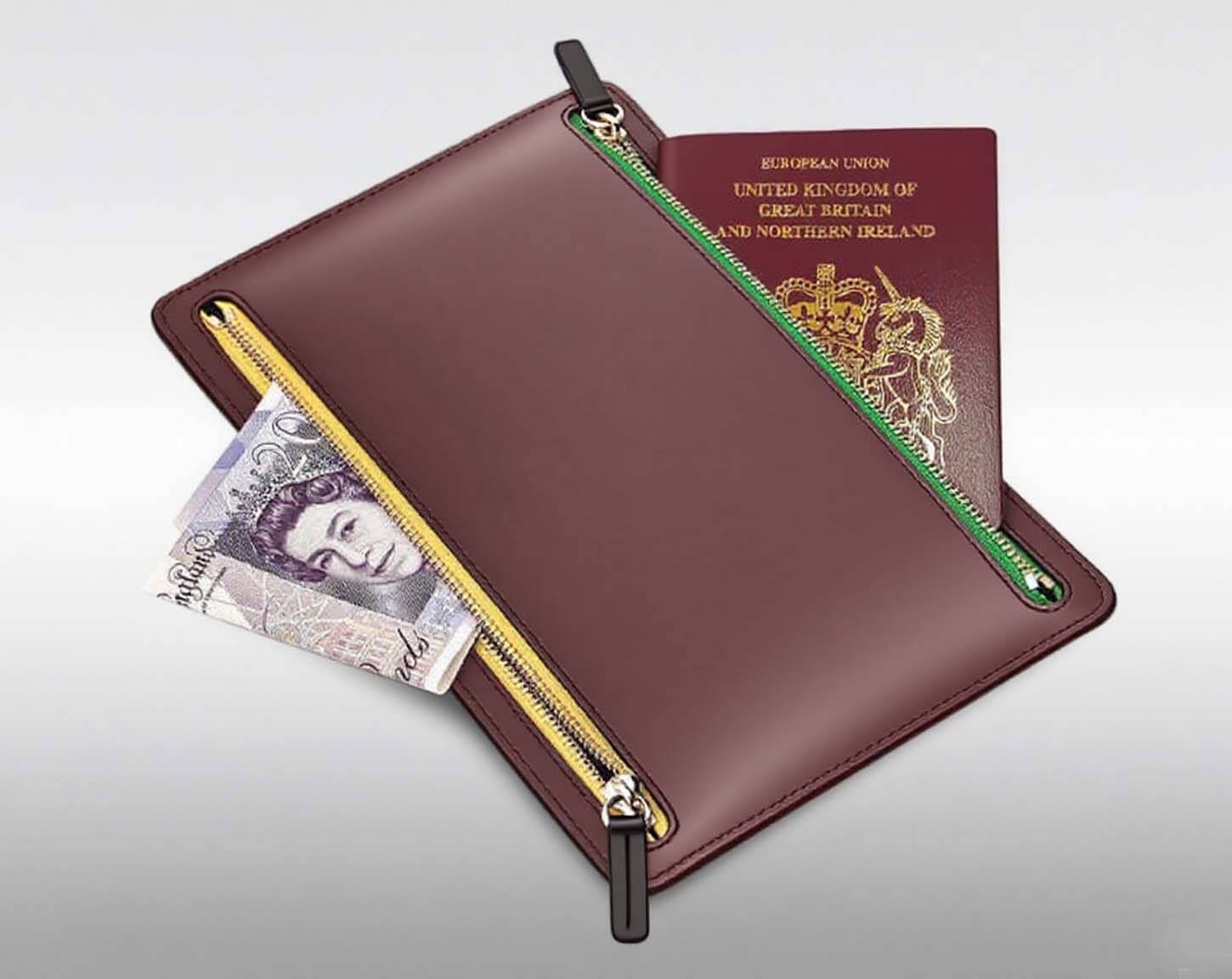 4 Zippered Pockets Multifunction Genuine Leather Coin Purse - Giftdonna