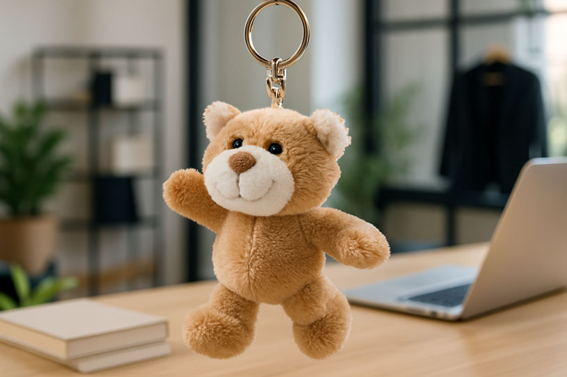 Cute Custom Plush Keychain Display