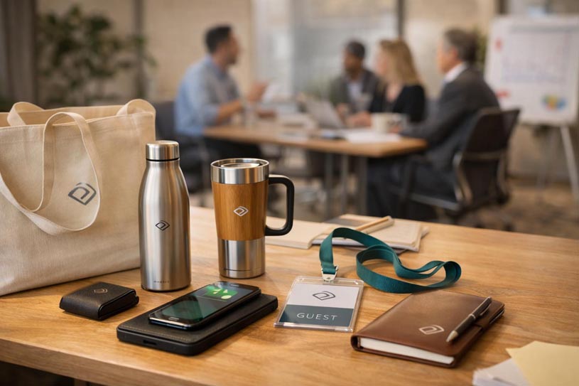 Custom branded gifts for offices events and client engagement
