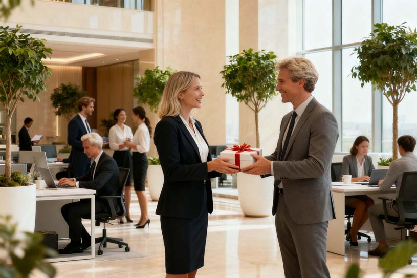 Work Anniversary Gifts Celebrating Loyalty in a Modern Corporate Office