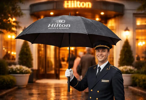 Custom Hotel Umbrella for Hotel Promotional Gifts