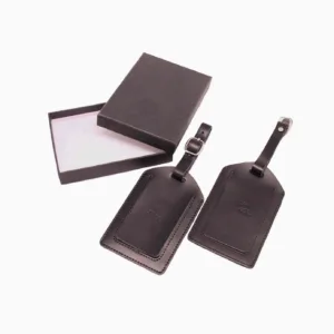 Custom Leather Luggage Tags – Elegant Corporate Travel Accessory