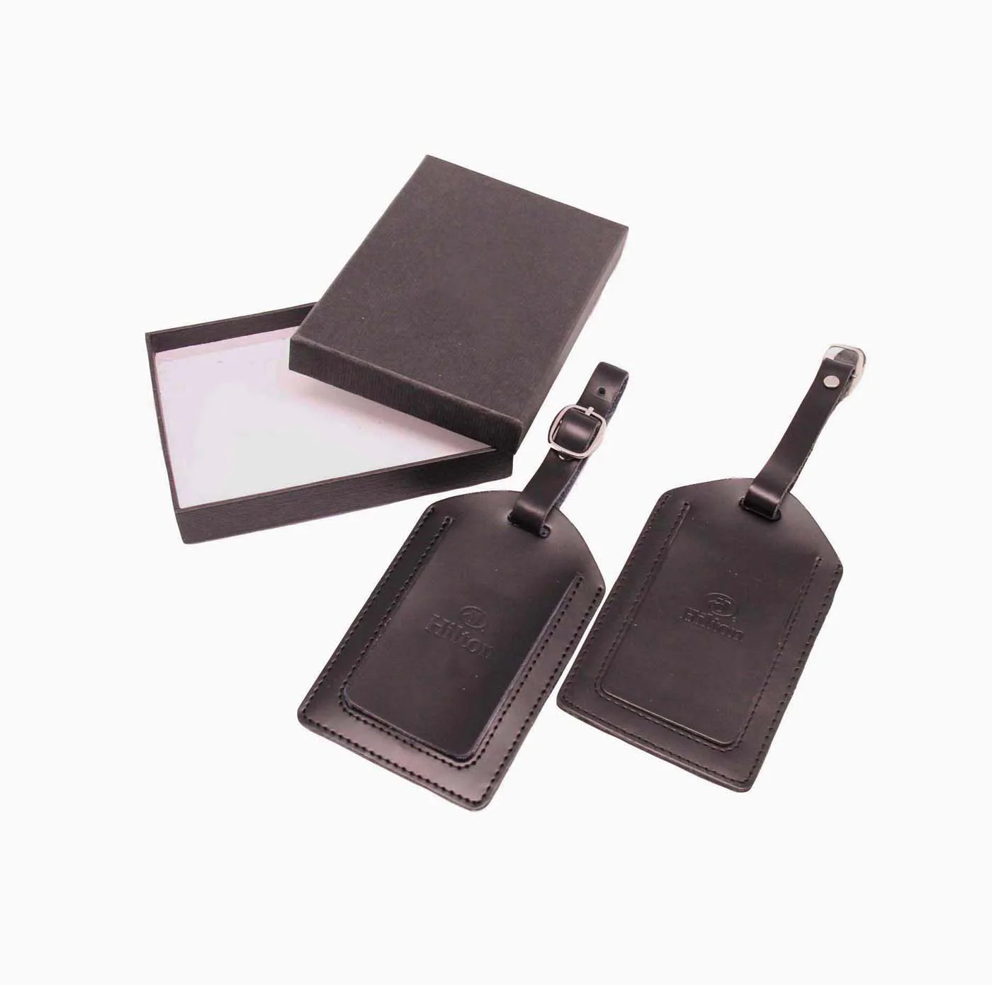 Custom Leather Luggage Tags – Elegant Corporate Travel Accessory