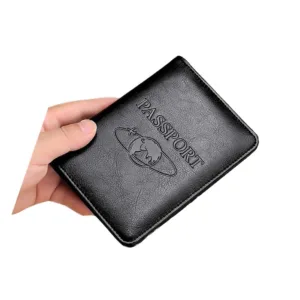 RFID Anti-Theft Brush Leather Passport Cover for Hotels and Corporates