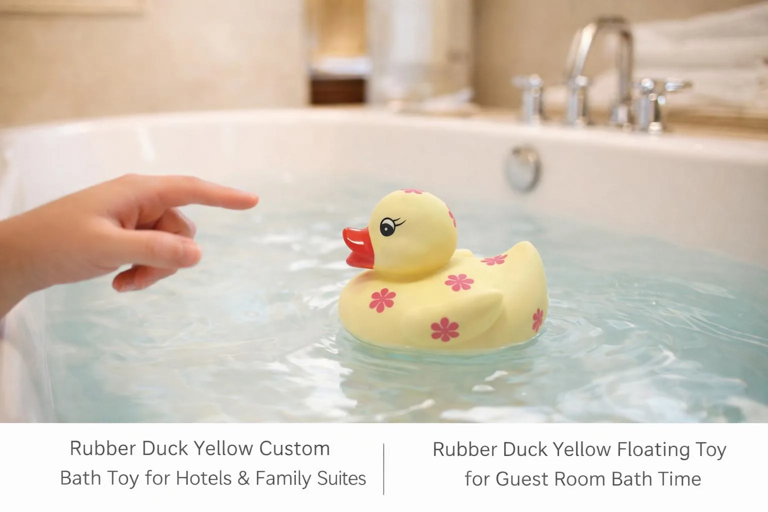 Rubber Duck Yellow Floating Toy for Guest Room Bath Time