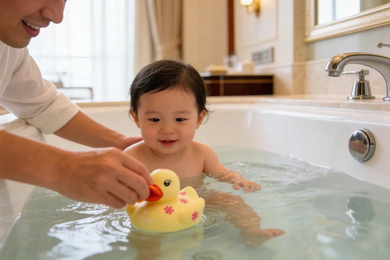 Rubber Duck Yellow in Hilton Hotel Bathroom - Giftdonna