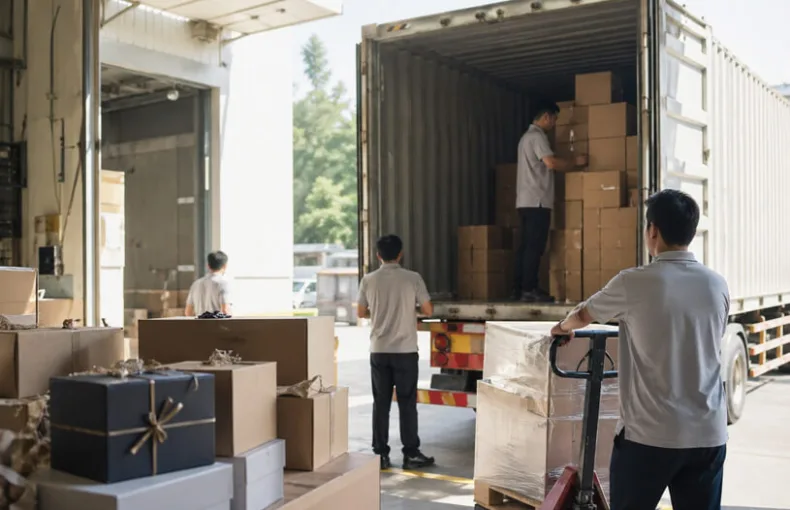 Gift Order Loading Day Shipment Leaves Factory Banner