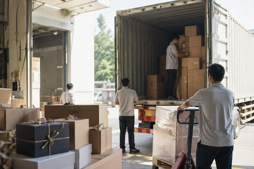 Gift Order Loading Day Shipment Leaves Factory Banner