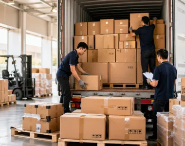 Safe Carton Loading Gift Orders Container Stacking Process