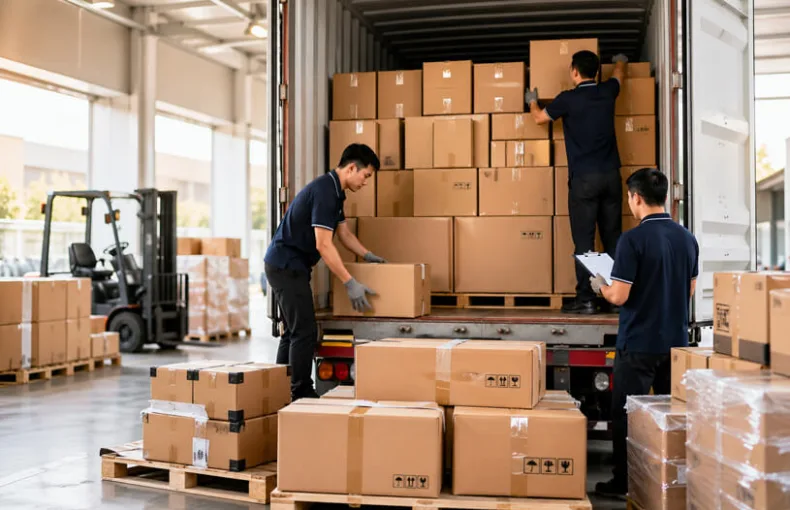 Safe Carton Loading Gift Orders Container Stacking Process
